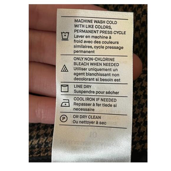 Vince Pants Houndstooth Pleat Front brown size 10 - Picture 7 of 8